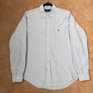 Polo Ralph Lauren Blue Oxford Mens Sz Med